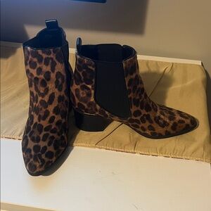 Nine West Leopard Print Ankle Booties